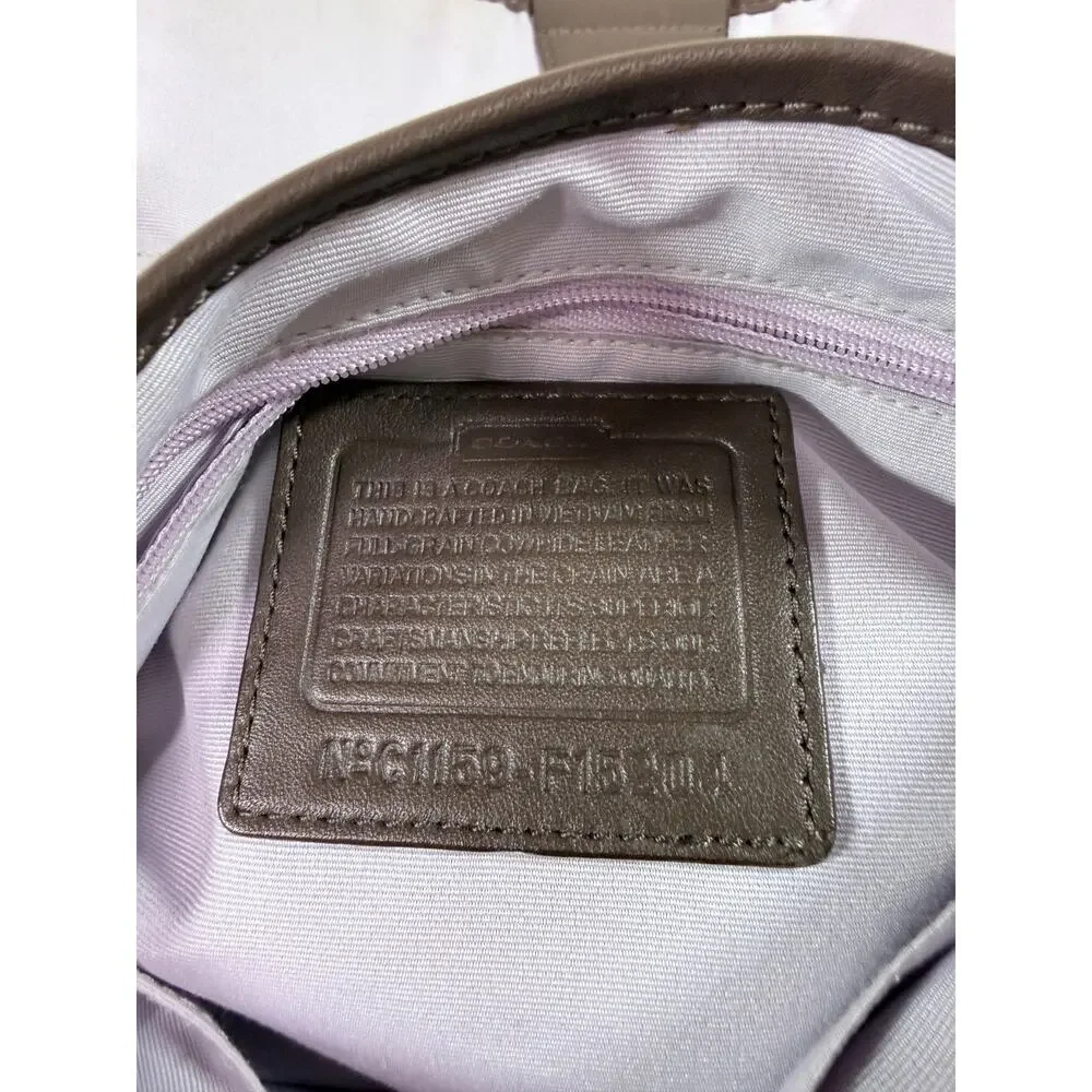 Coach Soho Y2K Rich Brown Buckle Flap Pleated Leather Shoulder Bag Purse F15204